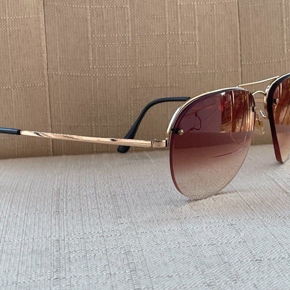 Ottet Frame France Gold Tone Half Rim Men Eyeglasses Glasses Frame main image 7